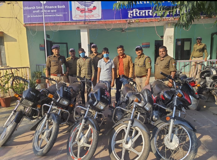 चोरी की 5 मोटरसाईकिल के साथ रानीपुर पुलिस ने किए 02 अभियुक्तों को किया गिरफ्तार,