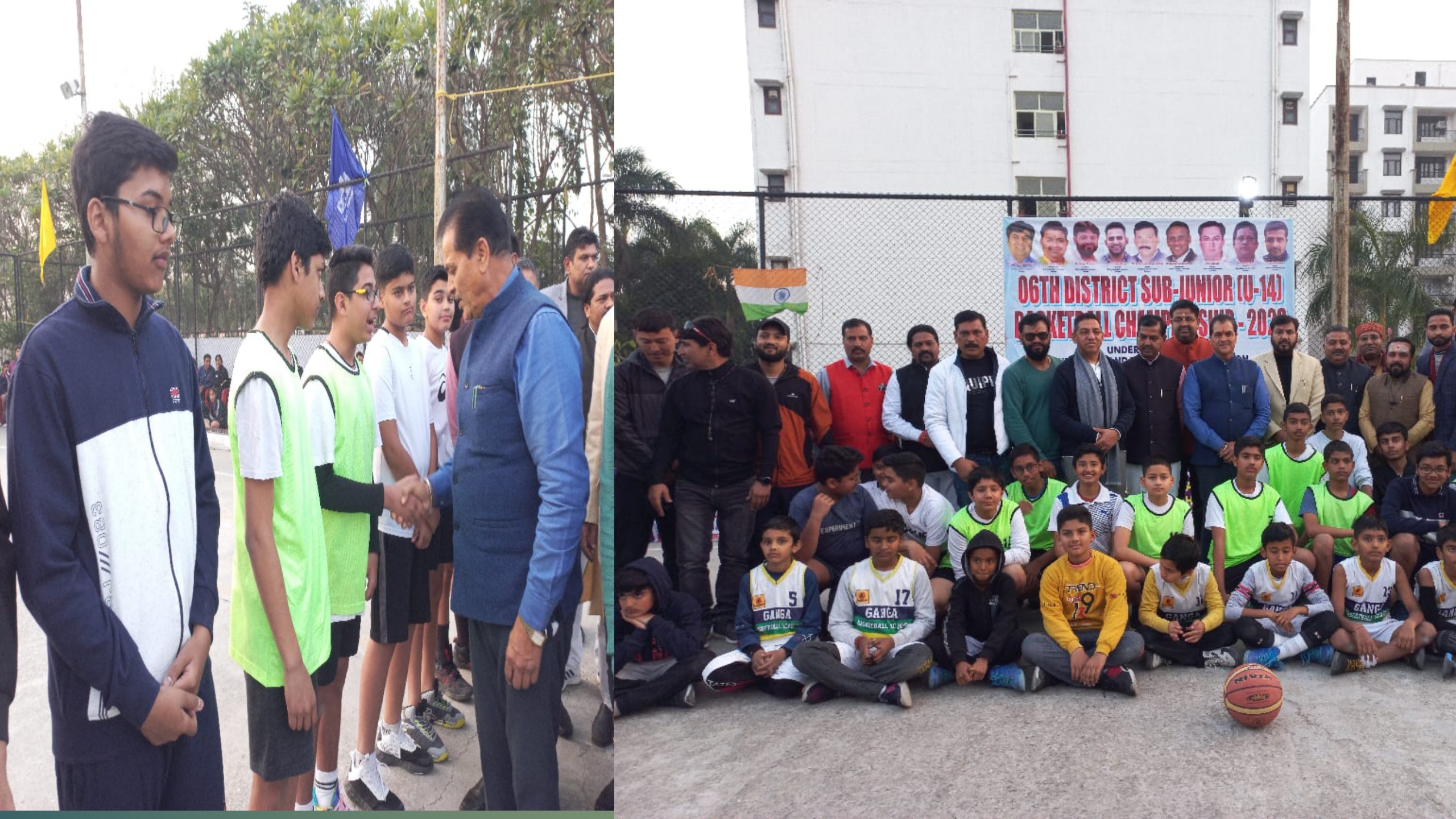 कैबिनेट मंत्री डॉ प्रेमचंद अग्रवाल ने तीन दिवसीय डिस्ट्रिक्ट बॉस्केटबॉल चैंपियनशिप सब जूनियर प्रतियोगिता का शुभारंभ किया। इस मौके पर खिलाड़ियों का परिचय प्राप्त किया।