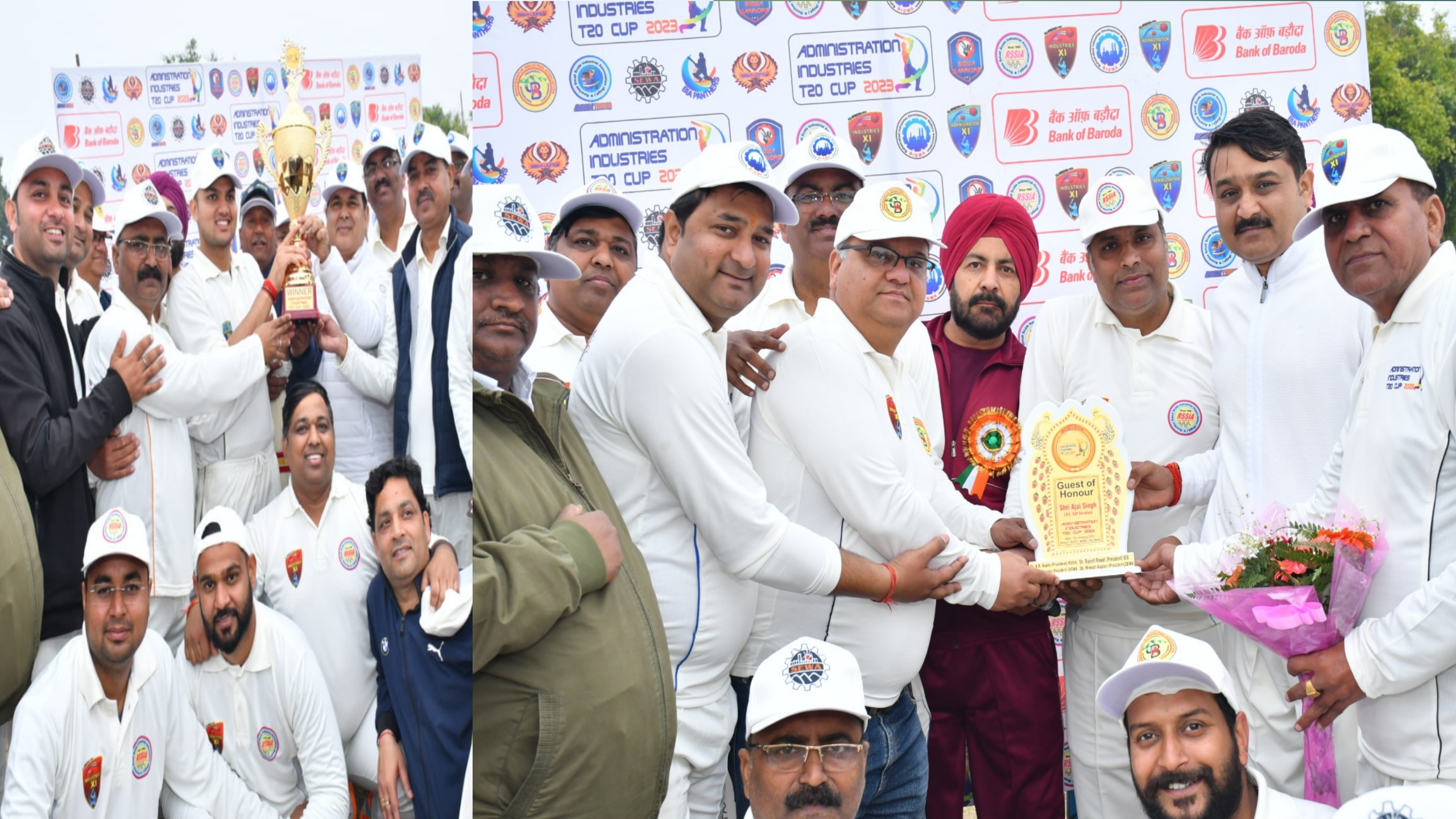 जिलाधिकारी एकादश क्रिकेट टीम ने विधायक रानीपुर सिडकुल बहादराबाद भगवानपुर रुड़की हरिद्वार की संयुक्त टीम को रोमांचकारी मैच में 8 रन से हराया” जिलाधिकारी एकादश टीम के कप्तान विनय शंकर पांडे ने टॉस जीतकर बल्लेबाजी करने का निर्णय लिया,