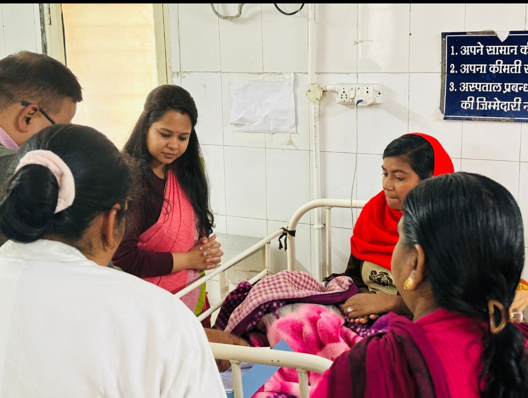 मुख्य विकास अधिकारी के द्वारा पोषण पुनर्वास केन्द्र का निरीक्षण किया गया। 