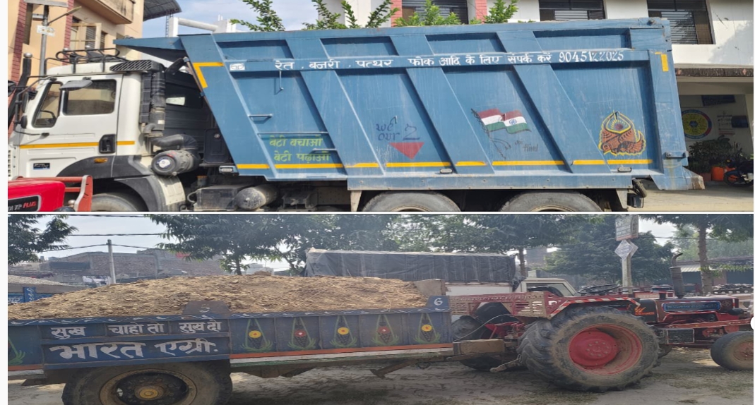 अवैध खनन के विरुद्ध हरिद्वार पुलिस की बड़ी कार्यवाही।  छापेमारी के दौरान 01 डम्पर व 02 ट्रैक्टर मय ट्रॉली मोटर वाहन अधिनियम के तहत सीज।