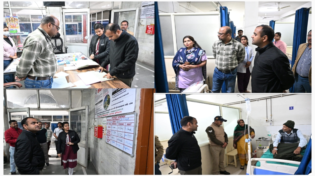 जिलाधिकारी मयूर दीक्षित देर रात्रि को उप जिला मेला चिकित्सालय एव जिला महिला चिकित्सालय का औचक निरीक्षण कर लिया स्वास्थ्य सुविधाओं का जायजा।