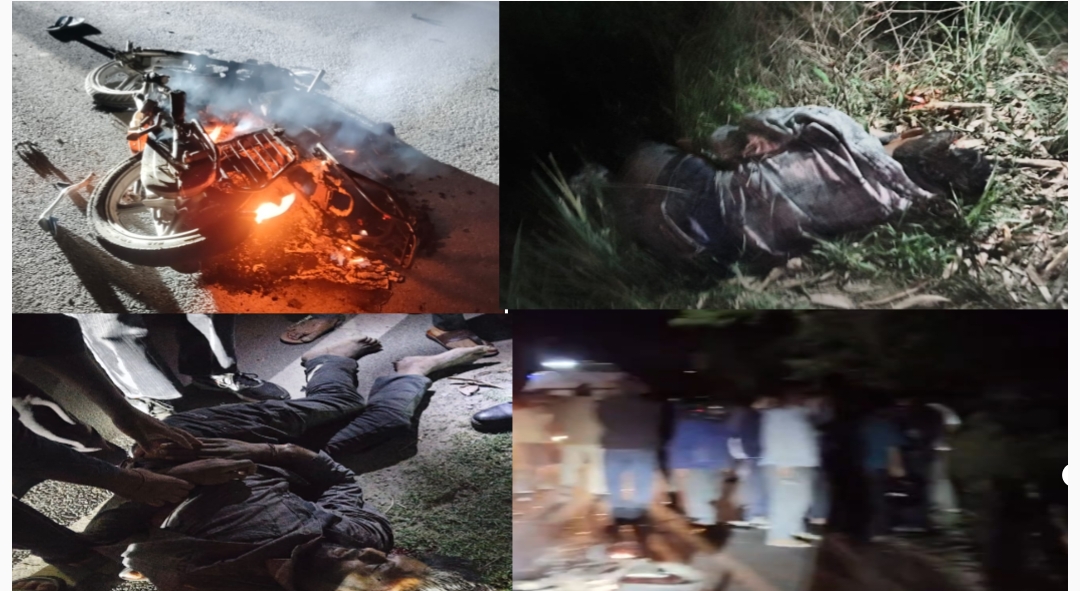 बहादराबाद। क्षेत्र के अलीपुर गांव के पास एक दर्दनाक सड़क हादसा देरश्याम हुआ है।  जहां अज्ञात वाहन ने दो युवकों को टक्कर मार दी। हादसे में राहुल और राजकमल की मौके पर ही मौत हो गई।