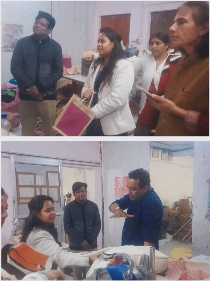 ऋषिकेश स्थित नेचुरल फाइबर आधारित अग्रणी इंडस्ट्री में मुख्य विकास अधिकारी हरिद्वार ने किया भ्रमण