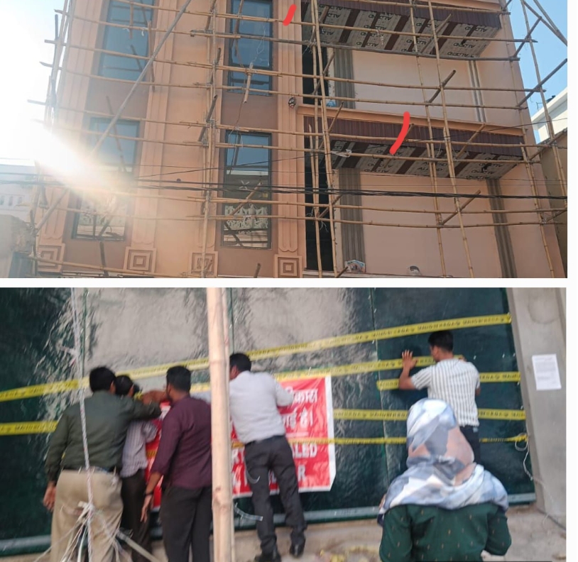 हरिद्वार रुड़की विकास प्राधिकरण की टीम लगातार होटल कॉलोनी, अपार्टमेन्ट, में हो रहे  अवैध निर्माण पर कर रही है कार्यवाही को लेकर अवैध निर्माण करने वालों में मचा हड़कंप।