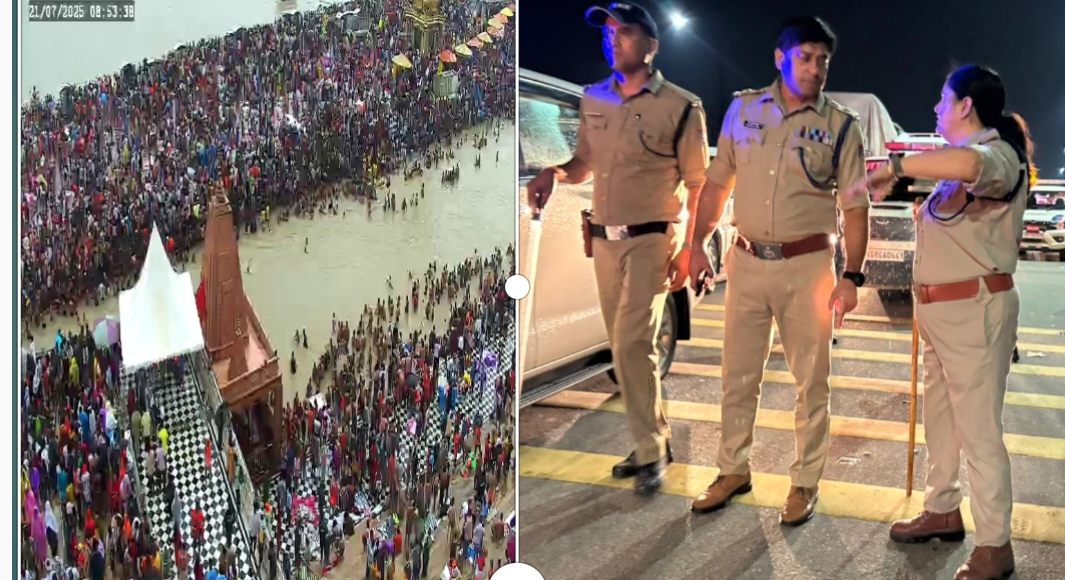 आज दूसरे सोमवार को हरकी पौड़ी पर आस्था का उमड़ा जन सैलाब हरिद्वार में गूंजे बोलबम के जयकारे।  एसएसपी हरिद्वार प्रमेन्द्र सिंह डोबाल ने दिन रात खुद मोर्चा समाले हुवे पुलिसकर्मियों के साथ सड़क पर कही कोई किसी प्रकार की शिव भगत कावडियों को परेशानी न हो इसी लिए हरिद्वार पुलिस फोर्स अपनी डिवटी पर तैनात: पैनी नजर बनाए एसएसपी