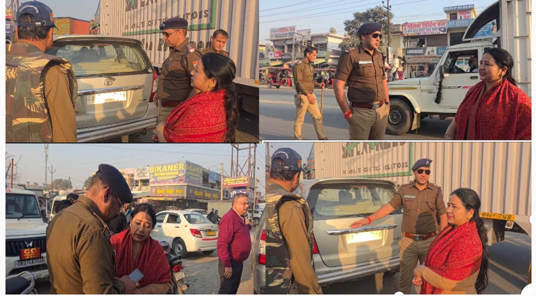 दिल्ली धमाके के बाद हरिद्वार पुलिस हाई-अलर्ट मोड़ डेंसो चौक पर संयुक्त चेकिंग अभियान चलाया गया।