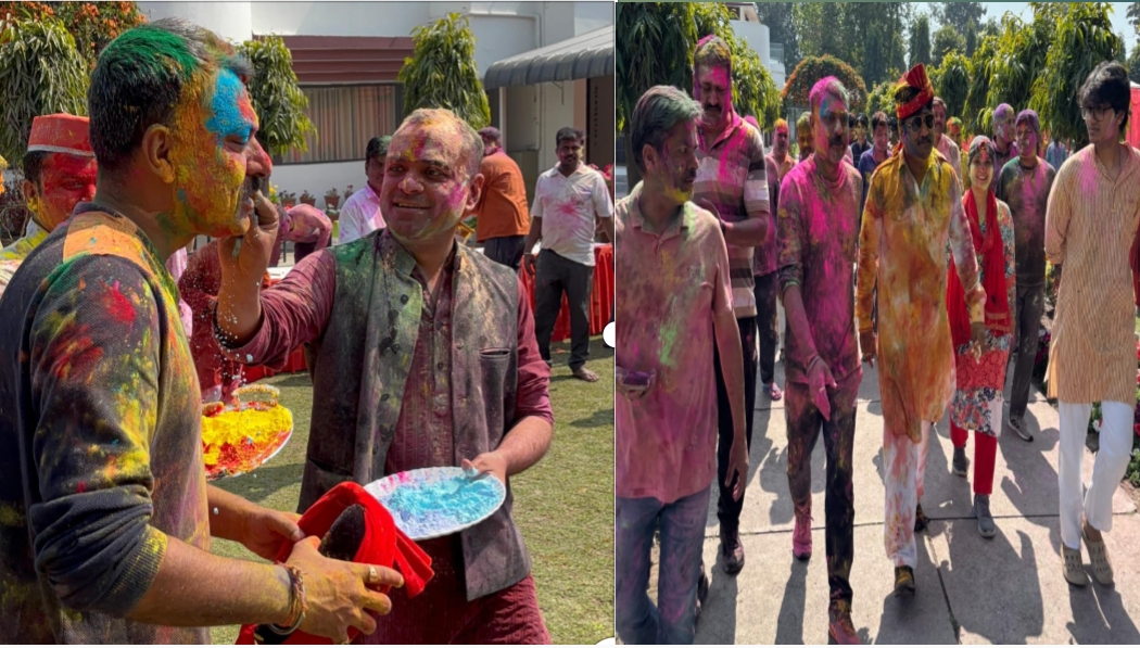 जिलाधिकारी मयूर दीक्षित और एसएसपी हरिद्वार नवनीत सिंह भुल्लर ने पुलिसकर्मियों एंव पुलिस परिवार के साथ हर्षोल्लास से मनाई होली।  एक दूसरे पर रंग लगाकर अपनी सांस्कृतिक धरोहर परंपरा को आगे बढ़ाते हुए एक दूसरे के गले मिलकर दी शुभकामनाएं।