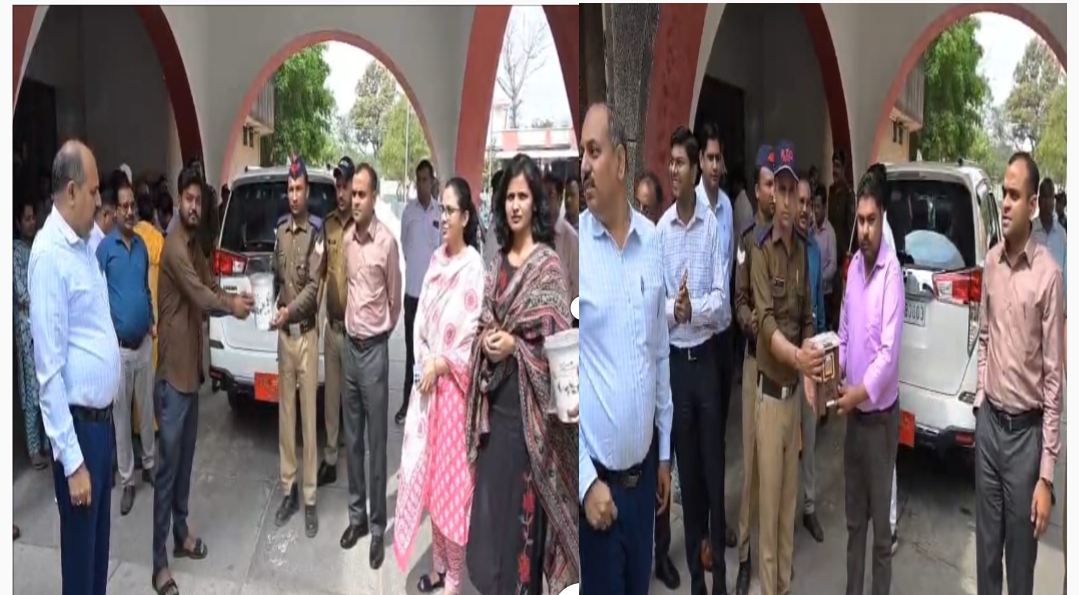 जनपद हरिद्वार को साफ स्वच्छ एवं सुंदर बनाने की दिशा में परिवहन विभाग की पहल।  सभी सरकारी वाहनों में लगाए जा रहे है डस्टबिन।  जिलाधिकारी मयूर दीक्षित ने कलेक्ट्रेट परिसर से किया गया शुभारंभ।