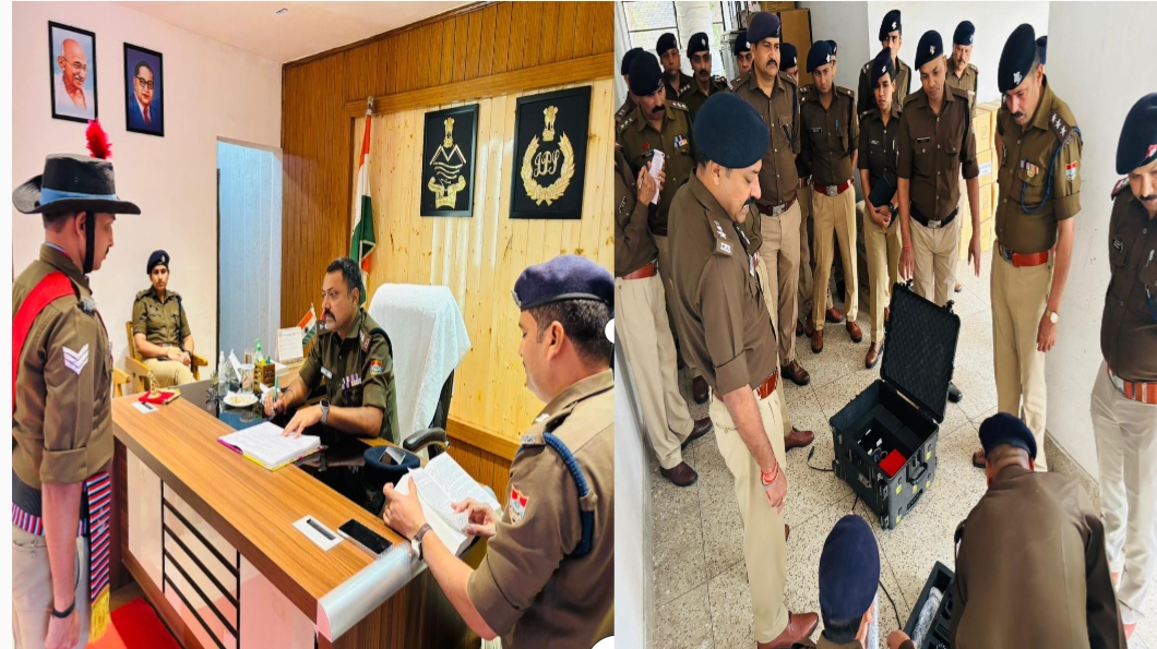सालाना निरीक्षण के लिए पुलिस लाइन रोशनाबाद पहुंचे एसएसपी नवनीत सिंह भुल्लर।  शुक्रवार की परेड की सलामी पश्चात जवानों की फिटनेस को परखा, मातहत संग लगाई दौड़।  परेड समाप्ती पर अन्य ऑफिसर्स संग पुलिस लाइन की विभिन्न शाखाओ का किया भौतिक परीक्षण।