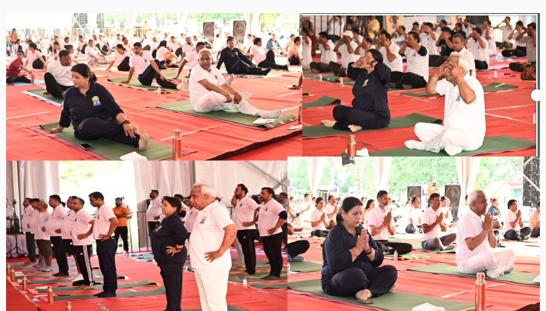 योग स्वास्थ्य के लिए अत्यंत आवश्यक है आयुष मंत्री मदन कौशिक।  ऋषिकुल आयुर्वेदिक महाविद्यालय परिसर में 12वें अंतर्राष्ट्रीय योग दिवस पर 1000 से अधिक लोगों ने किया योगाभ्यास।