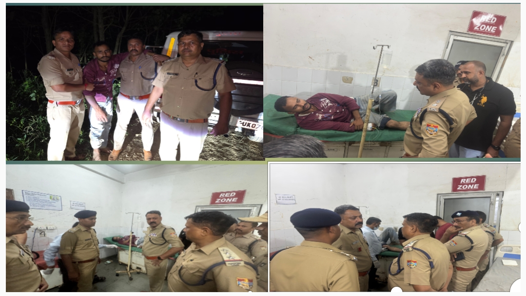 बहादराबाद पुलिस एवं बदमाशों के बीच हुई दौलतपुर के जंगलों में मुठभेड़ एक बदमाश हुआ घायल दूसरा फरार।